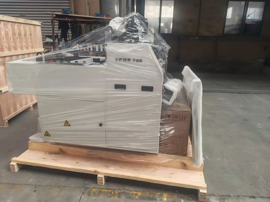 New Star YFMB-750 One-Piece Semi-Auto Laminating Machine are being packed and prepared for shipment to Bolivia!